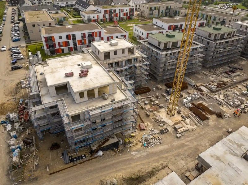 Baustelle aus der Luft für die Baudokumentation